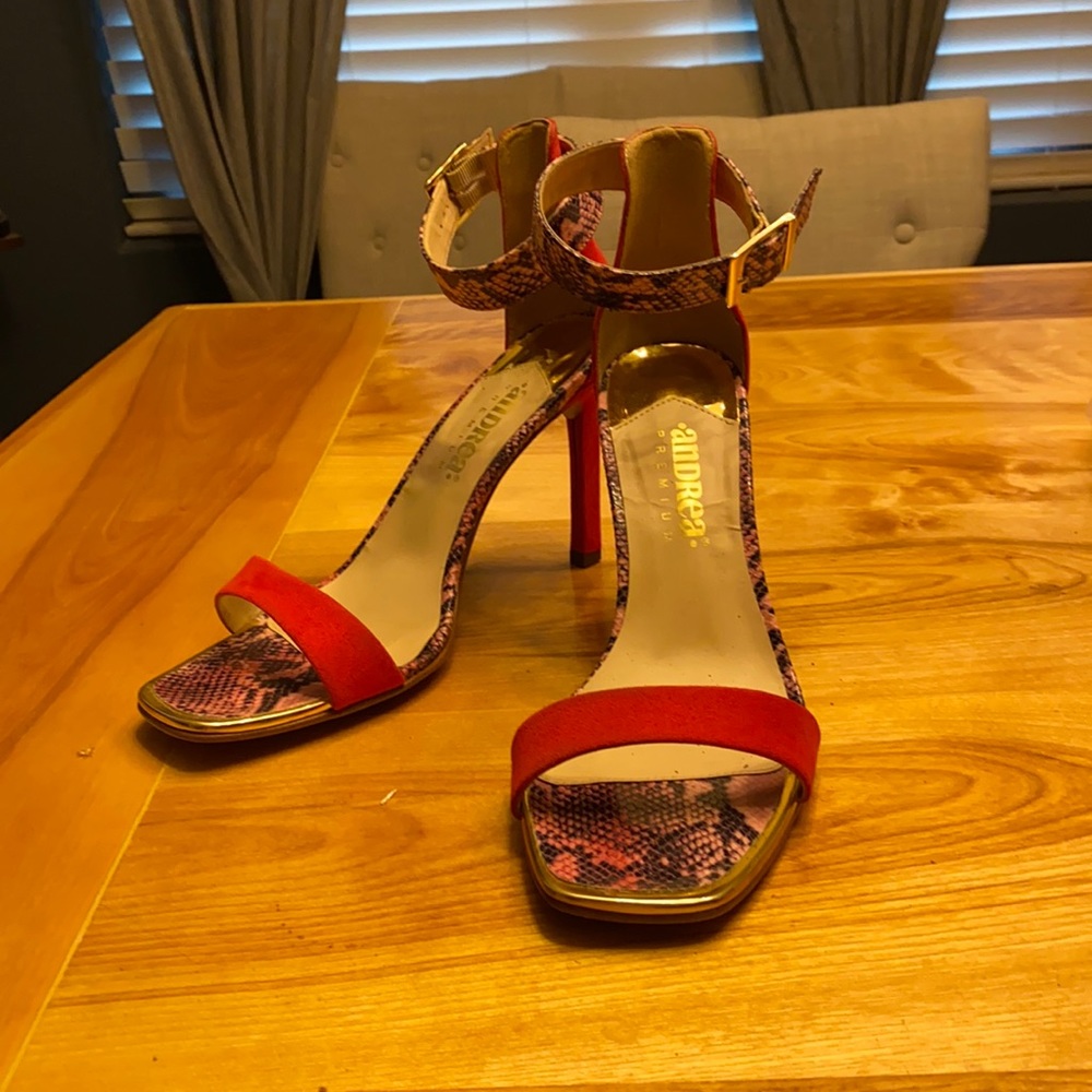 Andrea Fuchsia Women Ankle Strap Heeled Sandals